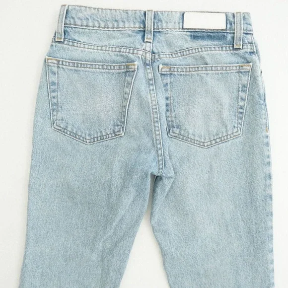 Re/Done Light Blue The Crawford Straight Leg Jeans - Picture 5 of 11